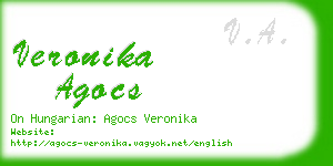 veronika agocs business card